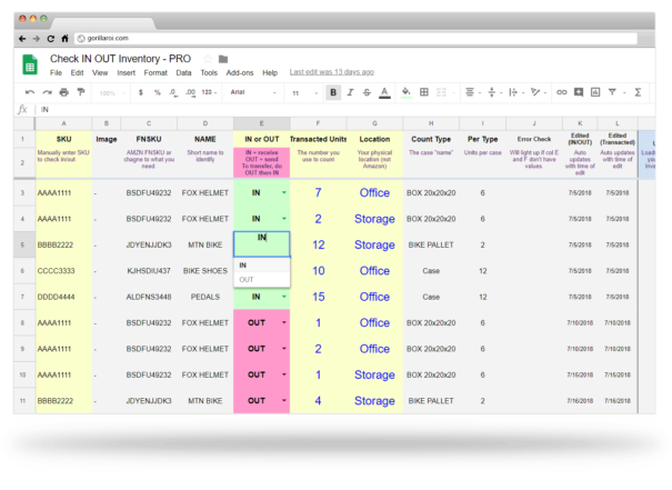 amazon profit expense monthly spreadsheet